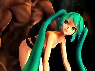 Hatsune miku destroyed by demon MMD-R18 - 1 min..